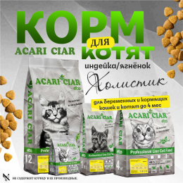 Корм А`КЭТ Стартер для кошек Акари Киар